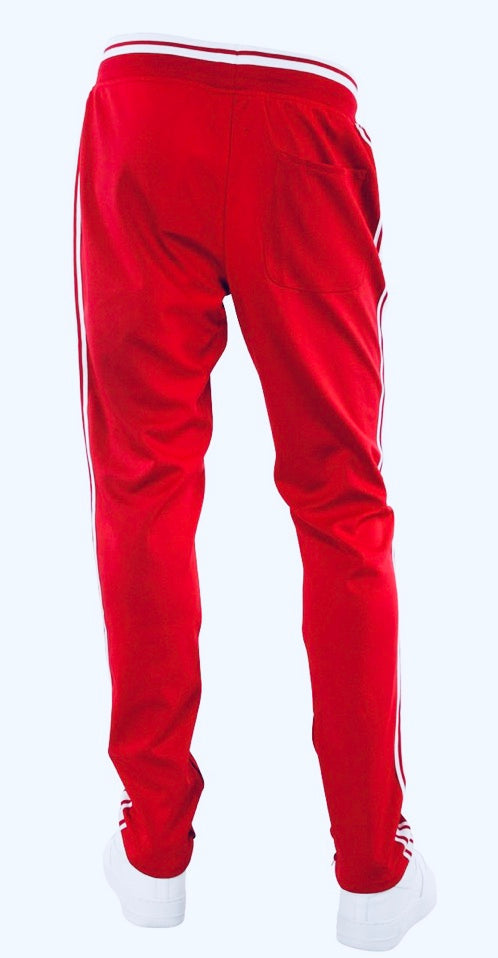 Richer Prior Triple Stripe Track Pants - Red/White