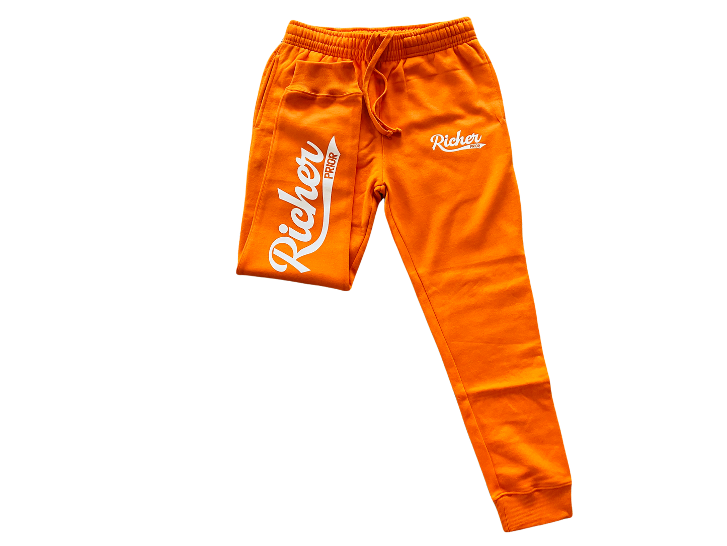 Cozy Jogger Set - Orange/White