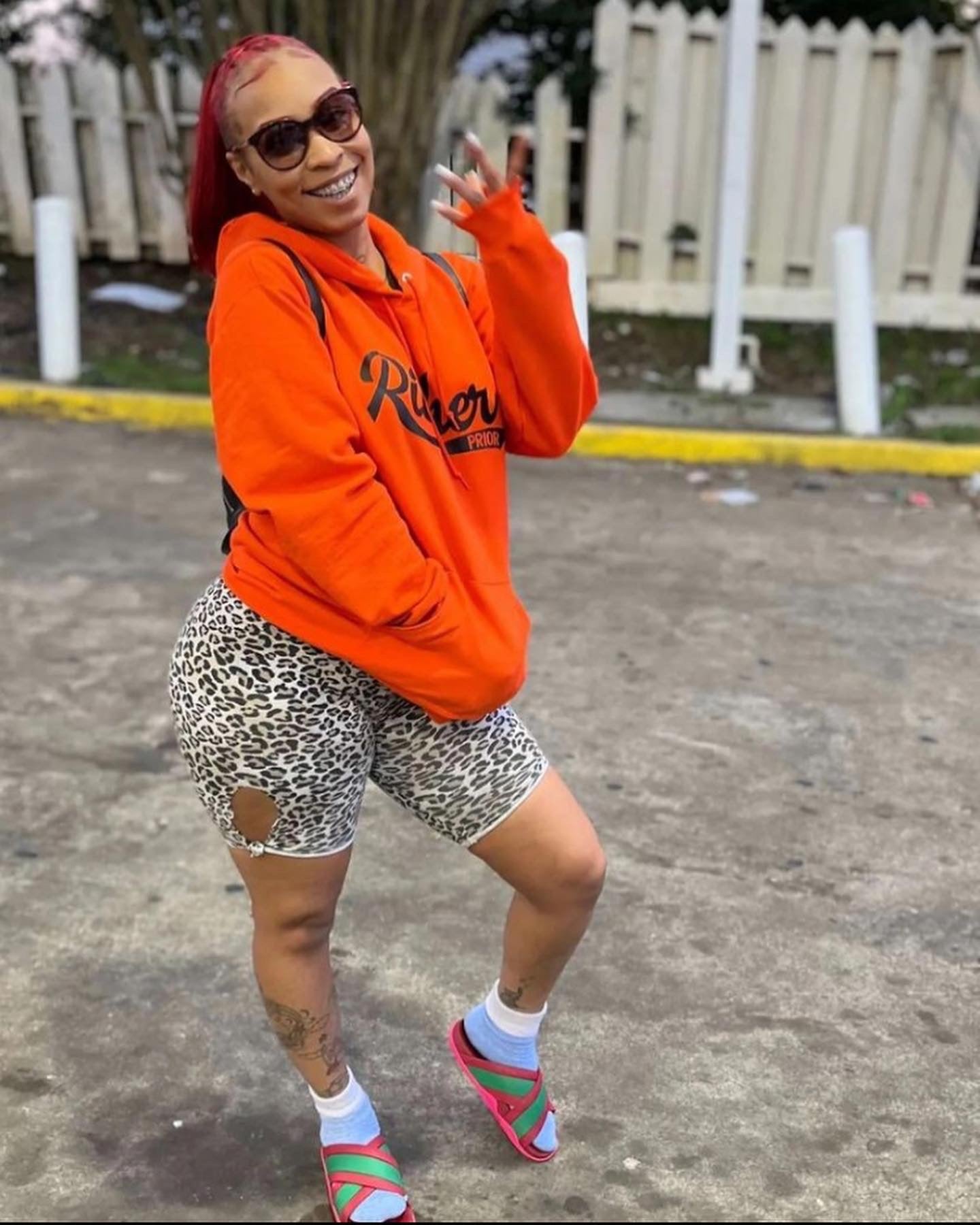 Richer Prior hoodie - Orange/Black/White