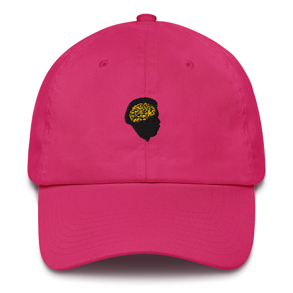 Gold Mind Dad Hat - Bright Pink/Black/Gold