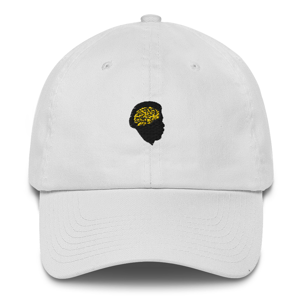 Gold Mind Dad Hat - White/Black/Gold