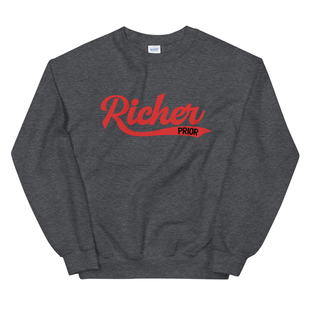 36. Richer Prior Sweatshirt - Dark Heather/Red