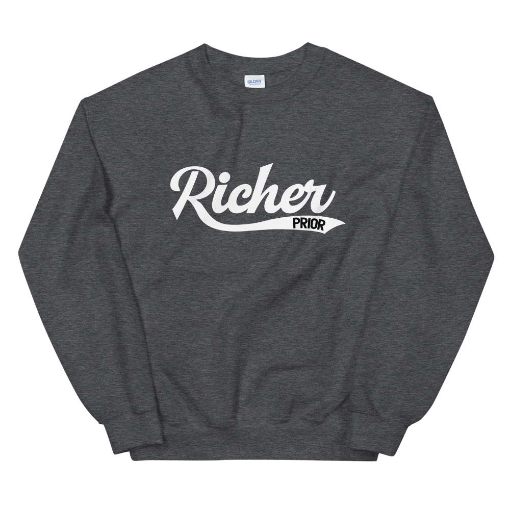 41. Richer Prior Sweatshirt - Dark Heather/White