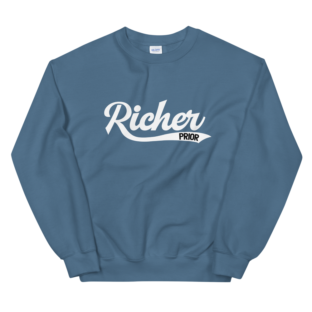 42. Richer Prior Sweatshirt - Indigo Blue/White
