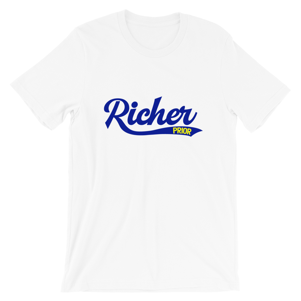 Richer Prior Woodruff T-Shirt - White/Royal/Yellow
