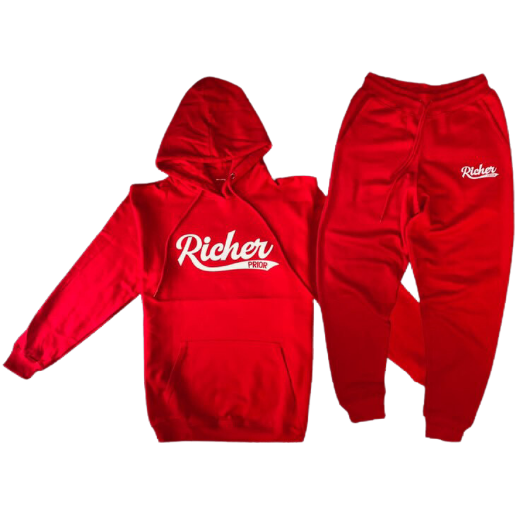Richer Red/Wealth White Richer Prior Sweatsuit