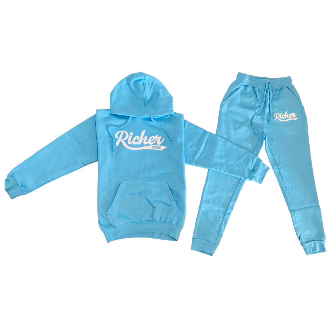 Sky Blue/Wealth White Richer Prior Sweatsuit