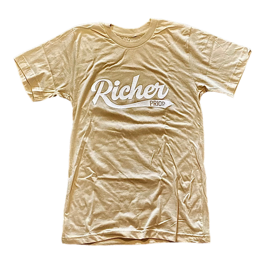 Richer Prior C.R.E.A.M. T-Shirt - Creme/White/Gold