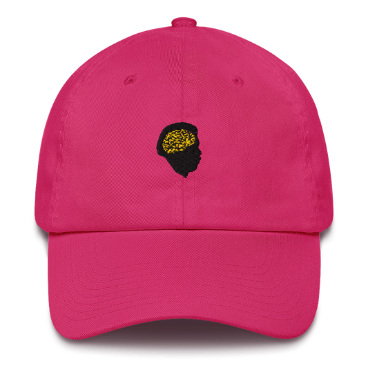 Gold Mind Dad Hat - Bright Pink/Black/Gold